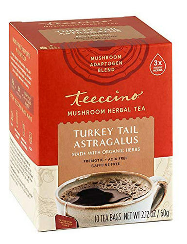 Té De Hierbas Adaptogénico Sin Cafeína Con Turkey Tail Y Ast