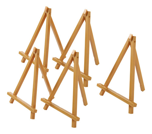5x Mini Caballete De Exhibición De Madera Trípode