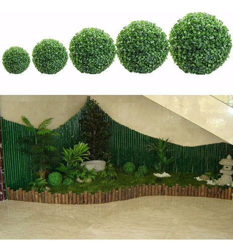 Bola Vegetal De Plástico Verde Para Decoración Del Hogar, Ex