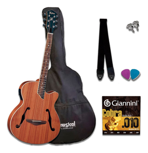 Kit Violão Hofma Hmf 240 Mogno Satin S/juros + Promoção!