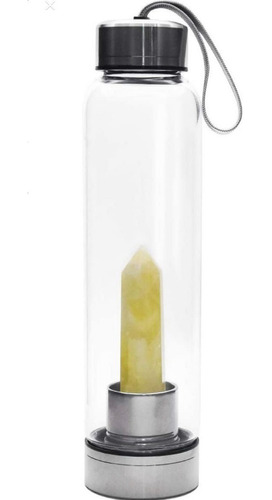 Imagen 1 de 4 de Botella Cristal Y Acero Con Cuarzo Natural Para Alcalinizar