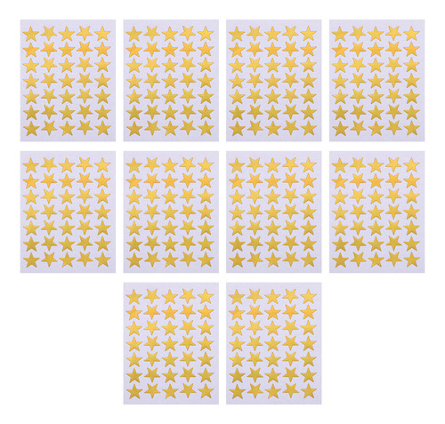 Navidad Pegatina Con Forma De Estrella Dorada Para Niños,