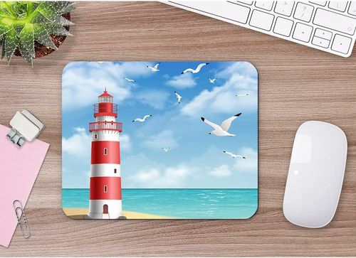 Beabes Lighthouse Mouse Pad Sin Deslizamiento Base De Goma N