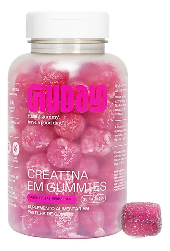 Creatina Monohidratada Gummies Guday 30 Unidades Sabor Frutas Ver...