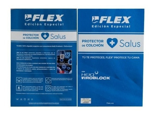 Cubrecolchón Impermeable De Algodón Salus Flex King