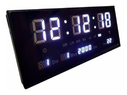 Reloj Digital De Pared De Led Luz Blanca