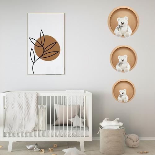 Nichos Redondo Mdf Para Quarto De Bebê E Decoração Kit Com 3