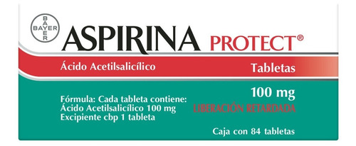 Aspirina Protect Liberación Prolongada 100 Mg Con 84 Tabs