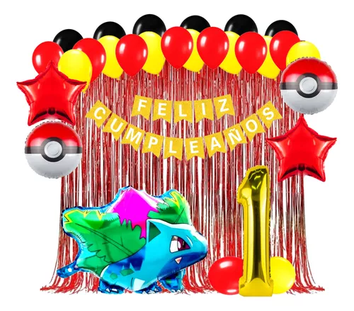 Kit Globos Pokémon Compatible Cumpleaños Decoración