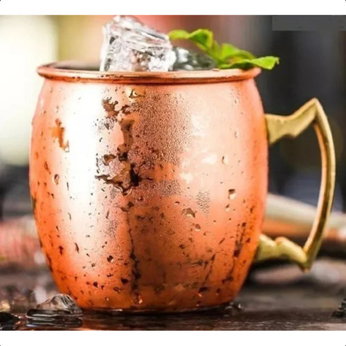 Kit 2 Canecas Moscow Mule Em Cobre Puro 500 Ml