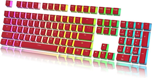 Juego 108 Teclas Keycaps Para Teclado Mecánico Doubleshot