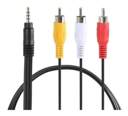 Imagen 1 de 7 de Cable De Audio Plug 3,5mm A 3 Rca 1,8m Adaptador Estéreo 3x1