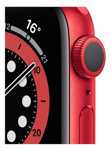 Imagen 2 de 8 de Apple Watch Series 6 (GPS) - Caja de aluminio (PRODUCT)RED de 40 mm - Correa deportiva (PRODUCT)RED