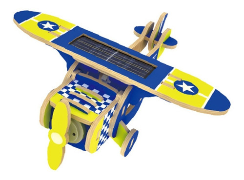 Quebra Cabeça Desafio 3d Solar Com Motor - Avião Solar