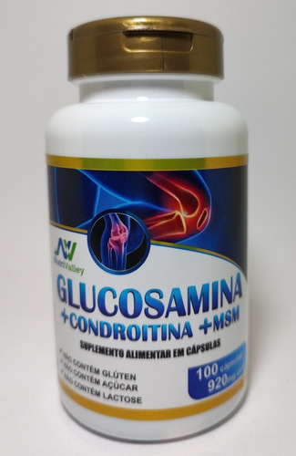 Suplemento Glucosamina, Condroitina E Msn - 100 Cáp - 800 Mg