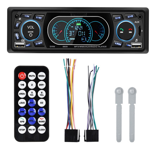 4 × 60w Radio De Coche Estéreo Solo Din Dual Usb Bluetooth