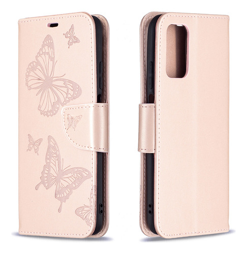 Funda Para Nokia 3.4/1.3/5.3 Funda Tipo Cartera Con Ranura Para Tarjetas, Textura Magnética, Mariposa, A Prueba De Golpes