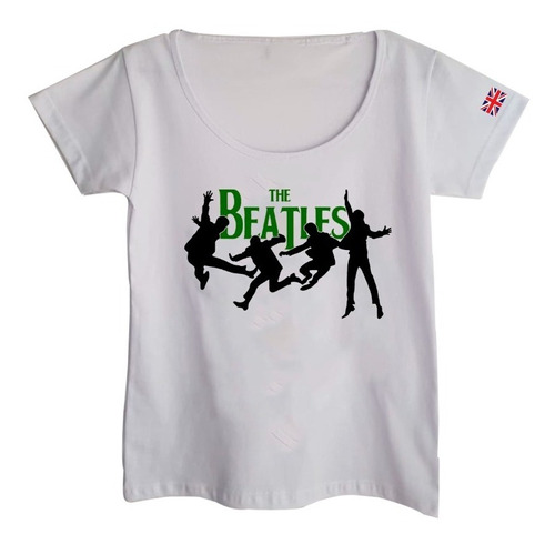 Remera Mujer Escote Redondo The Beatles Logo  1968