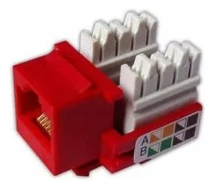 Paquete Qnet Jack Coupler  Cat5e Cat 5e Rojo