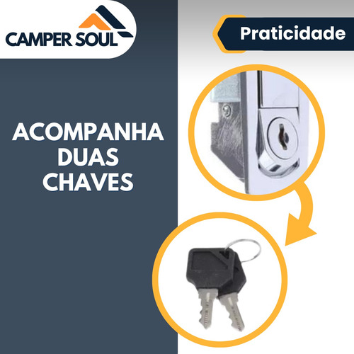 Fechadura Segurança Para Bagageiro Motorhome Resistente