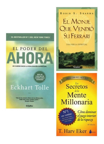 Imagen 1 de 1 de El Poder Del Ahora + El Monje + Secretos De La Mente- Nuevos