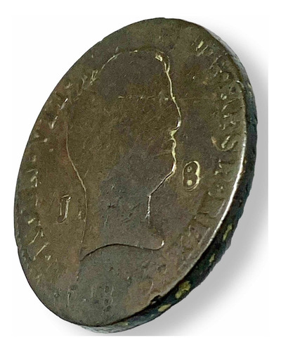 Moneda Cobre Antigua España 8 Maravedis 1826 R. Fernando Vii (Usado)