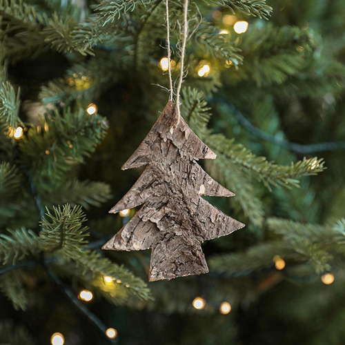 6 Adornos Colgantes Navideños De Madera, Adornos