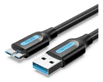 Comprar Cable USB 3.0 Micro B Vention USB A USB Micro B 3 Metros 5 Gbps 2a Premium blindado reforzado Color Negro PVC Para Disco Rigido Carry Disk PC Notebook Camara Tablet COPBI