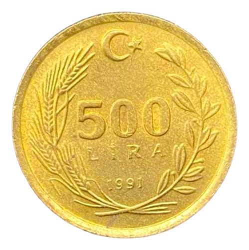 Turquia - 500 Liras - Año 1991 - Km #989 - Media Luna