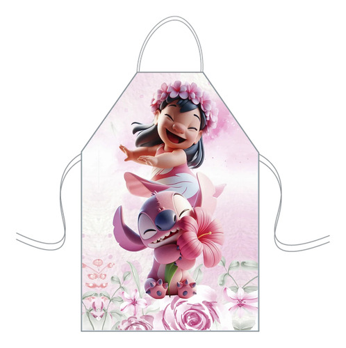 Delantal Cocina Mediano Para Niños Mini Chef Personalizado Angel Y Lilo Personalizado