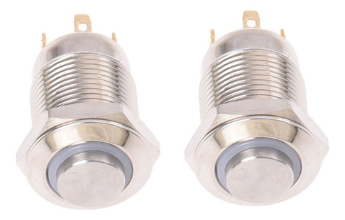 2 Interruptores Pulsadores De 3 V Para Timbre, Led, 12 Mm, C