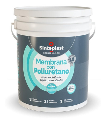 Membrana Liquida Poliuretanica X 20 Sinteplast Techos Pasta