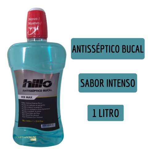 Antisseptico Enxaguante Enxaguatorio Bucal Hillo 1 Litro