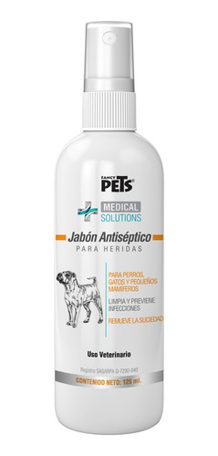 Ms - Jabon Antiseptico Para Mascotas Para Heridas 125 Ml