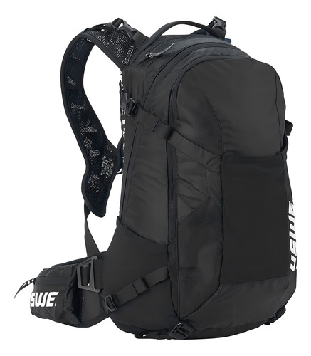 Mochila Uswe Shred 25, Carbon Black Color Negro Diseño Liso 3l