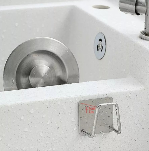 Soporte Esponja Lavaplatos Acero Inox + Adhesivo,organizador