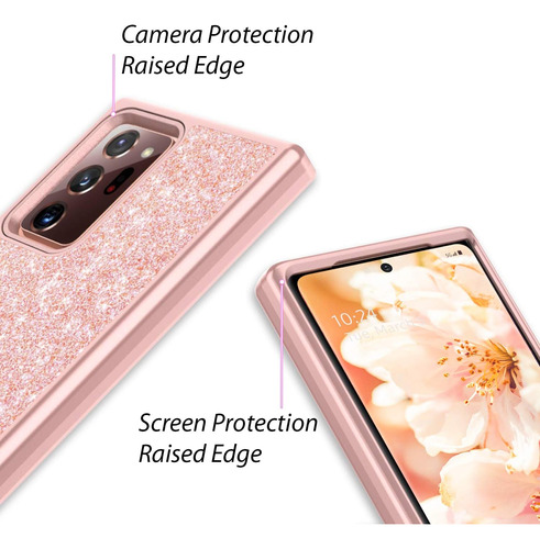 Coolwee Glitter Funda Protectora Completa Para Galaxy Note 2