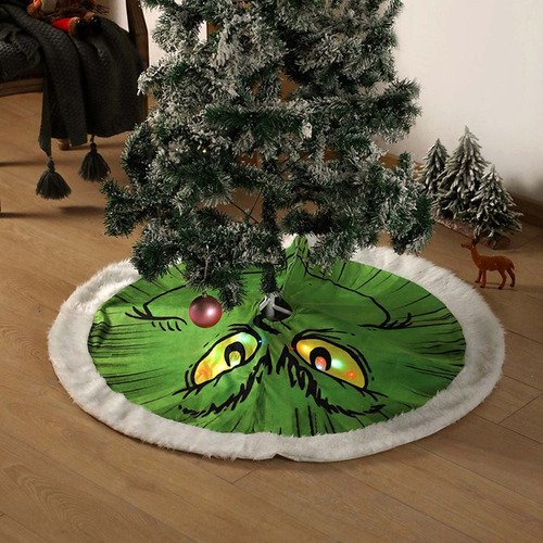 Falda De Árbol De Navidad Grinch De 45.6 Pulgadas For Decor