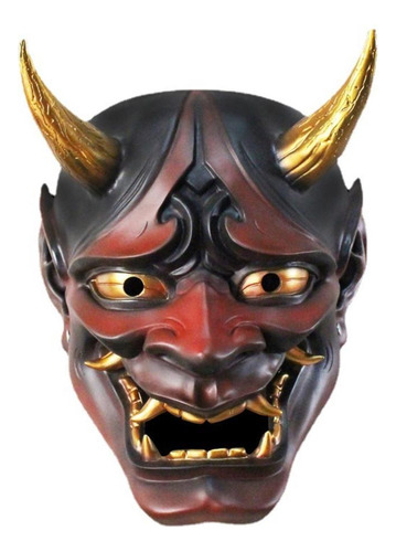 Capa Facial De Demônio De Halloween, Cosplay Japonês, Resina