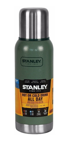 Garrafa Térmica Stanley Inox Verde 750ml - 24hr Frio/ Quente