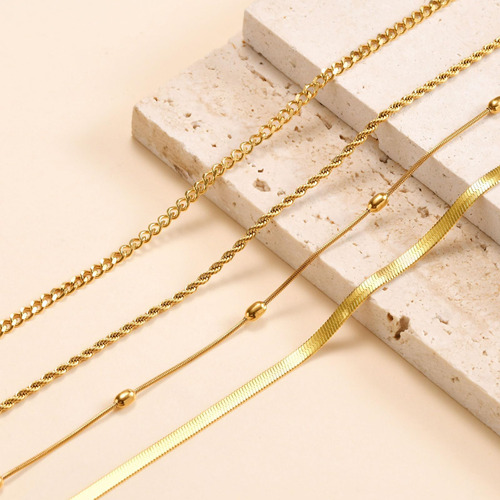 Mealguet Collar De Cadena De Oro De 14 Quilates Para Mujer:
