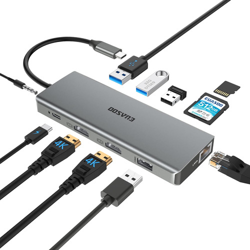 Euasoo - Hub Usb C, Estacin De Acoplamiento, Estacin De Acop