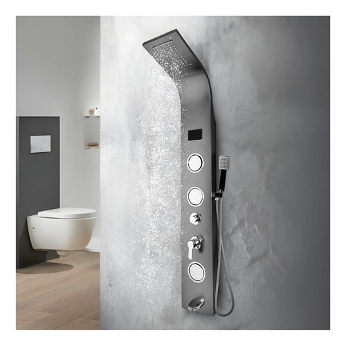 Columna De Ducha Inoxidable Led Gris Fratelli