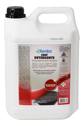 Chef Detergente Desengordurante Alcalino 5l Renko