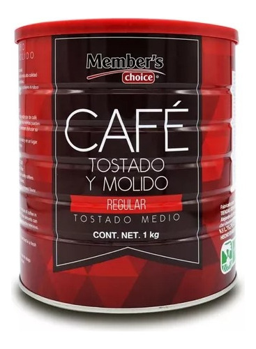 Café Tostado Molido Regular Member's Choice 1 Kg