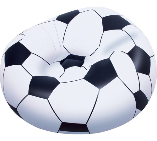 Sillon Puff Inflable Con Forma Pelota De Futbol Bestway - El