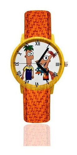 Reloj Phineas Y Ferb Estilo Madera Tureloj