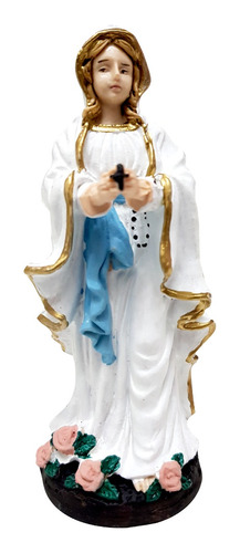 Imagen Virgen De Lourdes 15cm Pvc Estatuilla Irrompible Goma