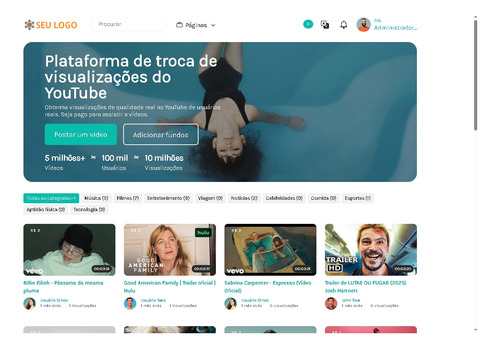 Sistema De Troca De Visualizações Do Youtube