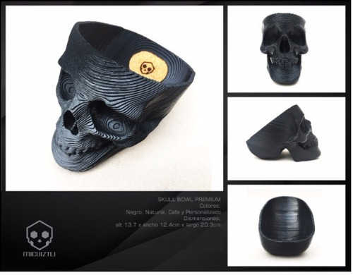 Cráneo Skull  Bowl Para Objetos Premium  Arte Decoración